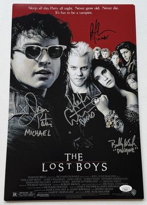 Kiefer Sutherland +3 The Lost Boys Cast Signed 11x17 Movie Photo EXACT PROOF JSA