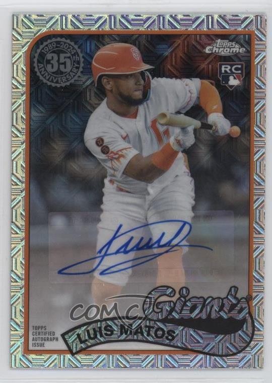 2024 Series 1 1989 Topps Chrome Silver Pack /299 Luis Matos Rookie Auto RC b6y