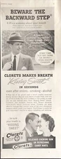 1954 Clorets Chewing Gum PRINT AD Chlorophyll - Kissing Sweet VTG 1950s Mints