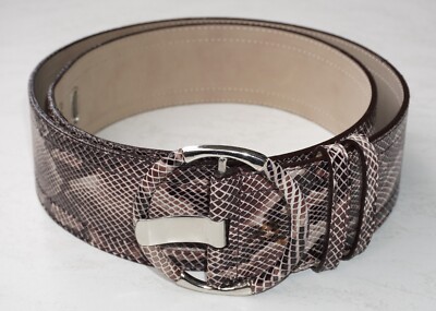 Taillengürtel, Damen, Milano, Leder, Schlangenoptik, Größe: 46 (115)
