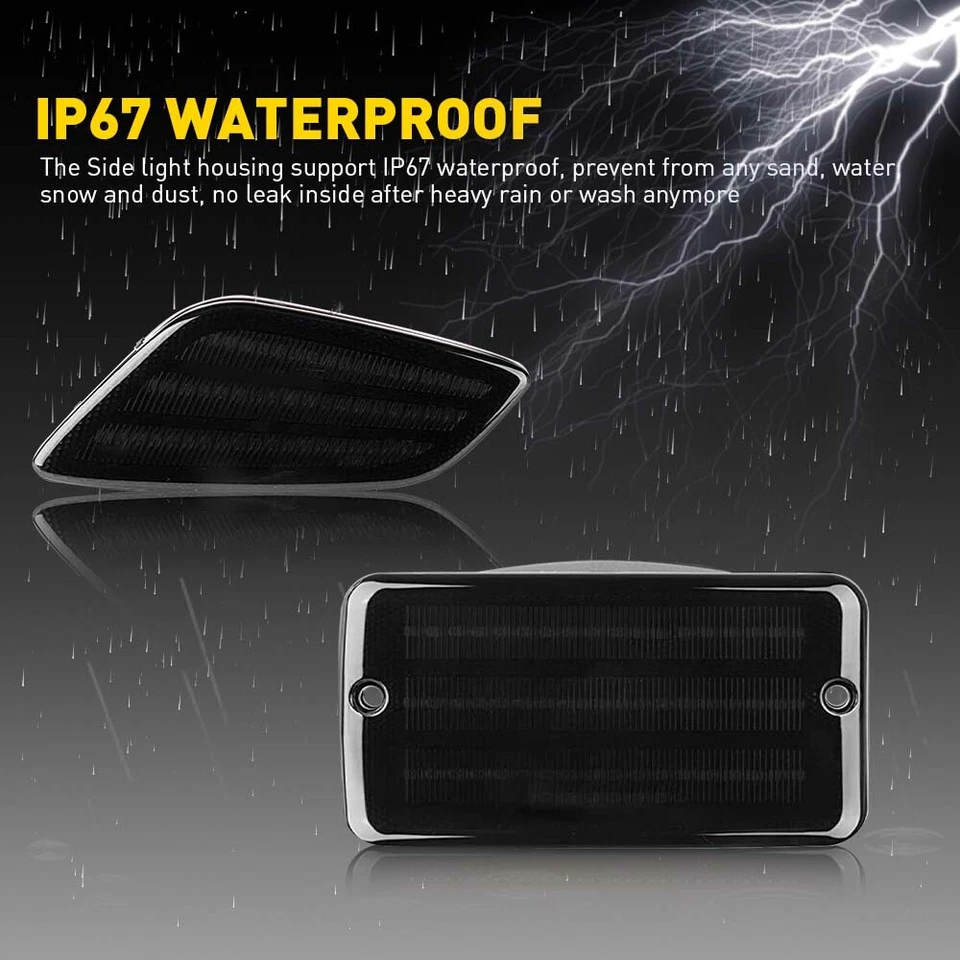 Para Jeep Wrangler TJ 1997-2006 Parachoques Humo Señal Guardabarros Luces Marcadoras Laterales Nuevo Foto 4 de 4