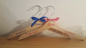 personalised baby coat hangers
