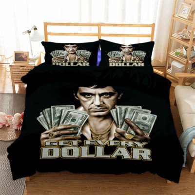 Scarface Tony Montana Get Every Dollar Full Bedding Duvet Cover Set (4pcs)