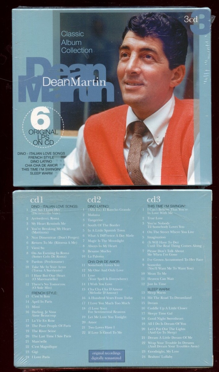 DEAN MARTIN 6 CLASSIC AMERICAN POP JAZZ LAS VEGAS RAT PACK ALBUMS 3 CD  BOX-SET