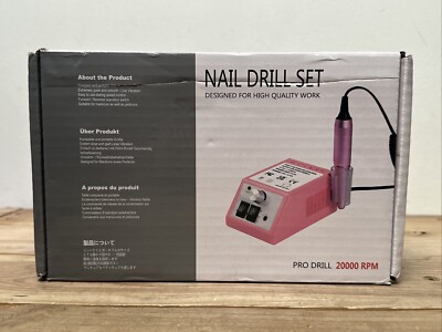 Sunday Nail Drill Set Pro Professional Drill 20000 RPM Pink NEW