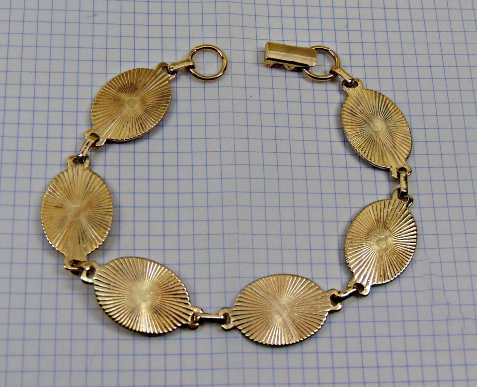 6 PULSERAS espacios en blanco/formas ~ 6 almohadillas ovaladas 20 mm ~ 4 PLATA + 2 DORADAS ~ Pega cabinas Foto 4 de 4