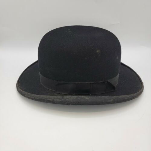 Dunn & Co. Vintage Bowler/Derby Hat ( 7 286 Long Oval Black Dunn & Co. Vintage Bowler/Derby Hat ( 7 286 Long Oval Black