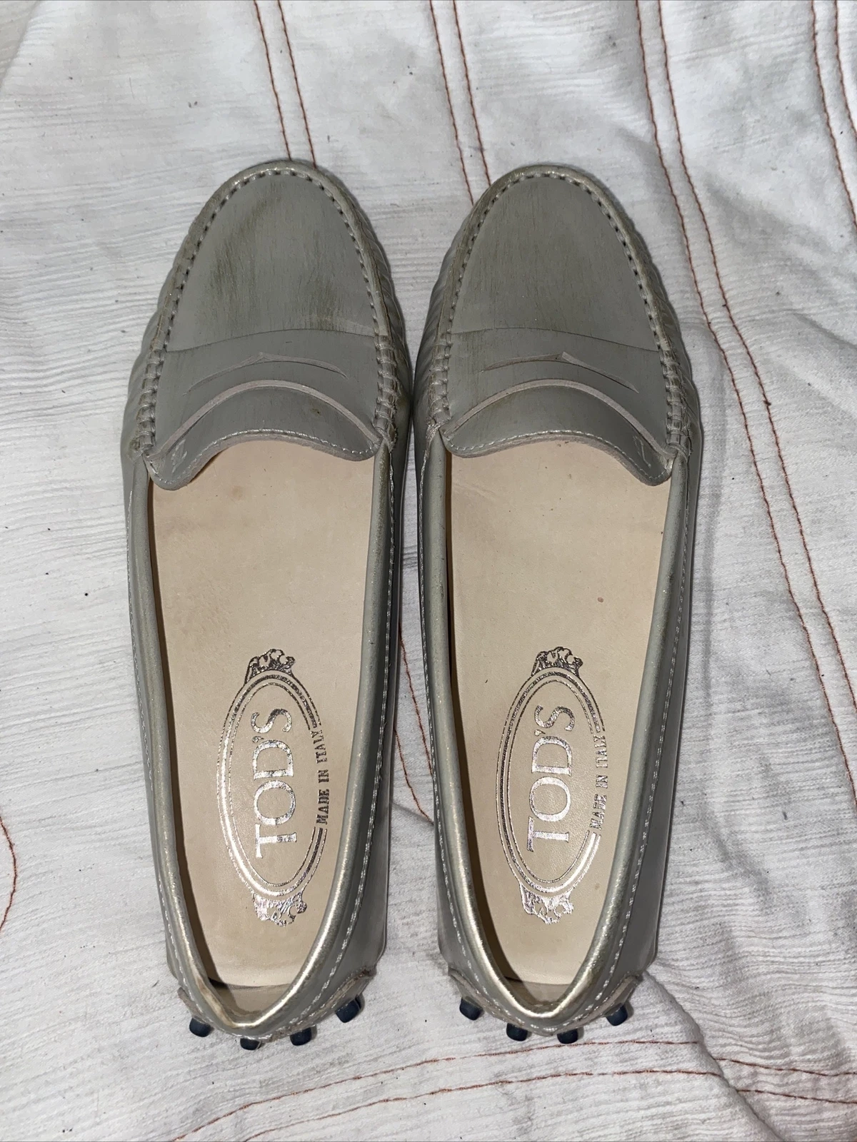 TOD’S City Gommino Driver’s mocassini Penny scamosciati da donna taglia 35 5 in pelle