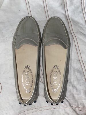 TOD S City Gommino Driver s, Suede Penny Loafers Women s Size 35.5 leather