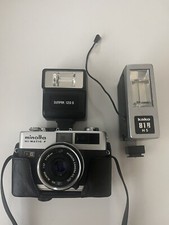 Minolta Hi-Matic F Rangefinder Film Camera 38mm F2.7 -Kako 818 HS -Son Pak 120 S