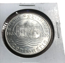 elf Saint Thomas & Prince Portuguese 50 Escudos 1970 500th Anniversary Silver