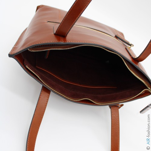 BRIC'S VOLTERRA women's brown vegetable tanned leather Shopper bag - Picture 6 of 9