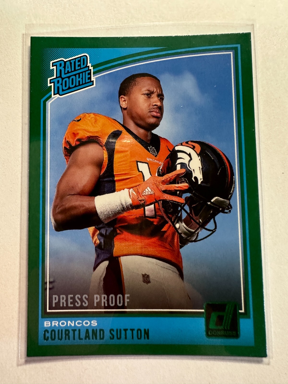 K21,062 - 2018 Donruss Press Proof Green #312 Courtland Sutton RR