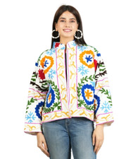 Pure Cotton Jacket Suzani Embroidery Hand Work Handmade Jacket For Women & Girls