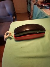 Black AT T 210 With Red Base Touch Tone Trimline Phone,