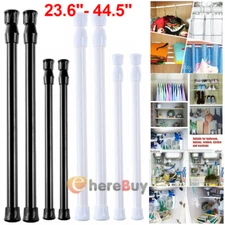 24-44 in. Adjustable Spring Tension Curtain Rod, 5/8 in. Diameter Steel Tube LOT