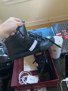 bally black calf plain