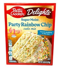 Betty Crocker Delights Super Moist Party Rainbow Chip Cake Mix 13.25 oz