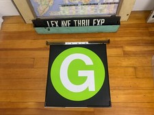 NY NYC SUBWAY ROLL SIGN G TRAIN BROOKLYN GREENPOINT GOWANUS 1939 NY WORLDS FAIR