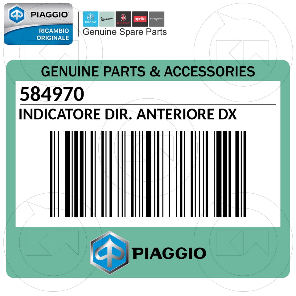 INDICATORE DI DIREZIONE ANTERIORE DESTRA ORIGINALE PIAGGIO VESPA GTS 250 2005 - Immagine 2 di 2