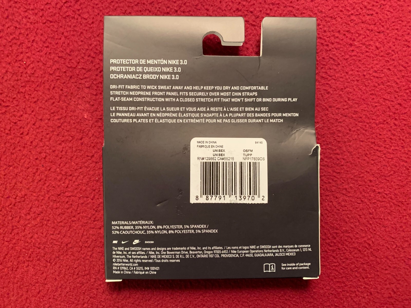 Nike Football Chin Shield 3.0 Color Vivid Pink White Unisex Size OSFM