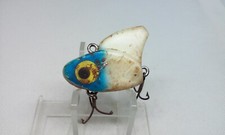 Vtg KAUTZKY LAZY IKE Shark Ike/Sail Shark Blue Nose Lipless Crankbait Fish Lure