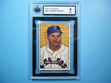 1951 BOWMAN MLB BASEBALL CARD #271 TOMMY WRIGHT KSA 5 EX NICE!! '51 BOWMAN