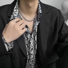 Titanium Steel Twist Link Chain Necklace for Men Women,Punk Hip Hop Necklace