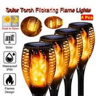 4 Pack Led Solar Flame Torch Lights Outdoor Flickering Garden Yard Pathway Lamps