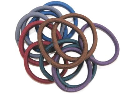 GLITZ4GIRLZ Dark Colour Snag-Free Hair Elastics, Pack of 12, No Metal, For All Hair Types