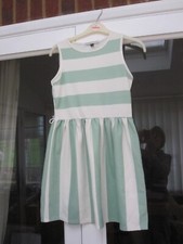 BLOND + BLOND SKATER MINI DRESS SIZE 8 GREEN STRIPED