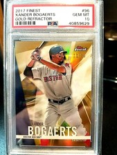 2017 XANDER BOGAERTS #10/50 TOPPS FINEST GOLD REFRACTOR. #96 RARE PRISTINE.