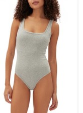 GapBody Logo Comfort Thong Bodysuit Size S