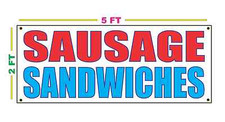 SAUSAGE SANDWICHES Banner Sign NEW Larger Size Best Quality for the   