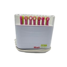 Vtg 1980's Conair Hot Sticks HS18G w/ 14 Flexible Rollers 2 Sizes -Tested Works