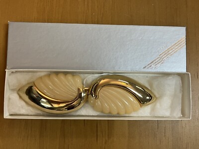 Vintage Dotty Smith Gold Shell-Style Belt Buckle Vintage Shell Interlocking Belt Buckle Gold Plated Skinny  main image 4