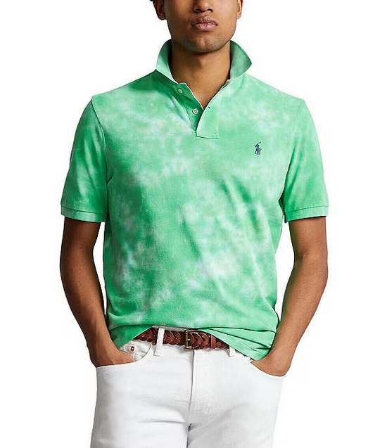 $138 Polo Ralph Lauren Men's Classic-Fit Tie-Dye Mesh S/S Polo