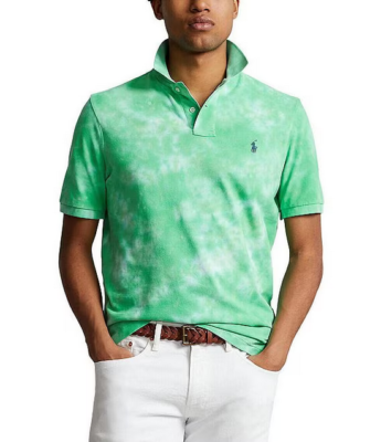 $138 Polo Ralph Lauren Men's Classic-Fit Tie-Dye Mesh S/S Polo Shirt,  Green, Md | eBay
