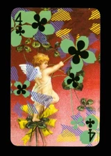 Transformation playing card Christian Lacroix 4 of Clubs Q70b