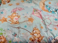 VTG 1982 Care Bears Twin Flat Fitted Sheet Please read description 