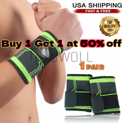 Wrist Brace Sports Band Wrap Adjustable Support Gym Strap Carpal Tunnel Bandage