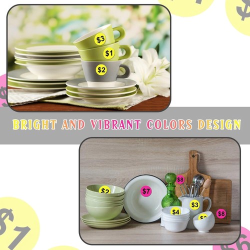 600 Pcs 1 Inch Yard Garage Sale Price Stickers - Picture 2 of 3