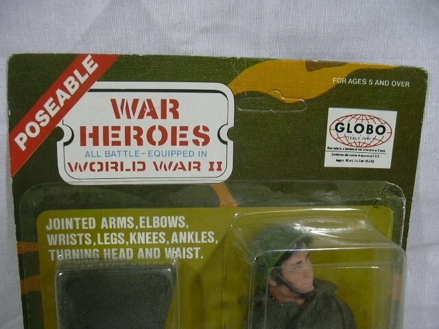 WAR HEROES LION ROCK MEGO '80 's GLOBO FAKE WORLD WAR 2 U.S. PARATROOPER MOC - Immagine 2 di 4
