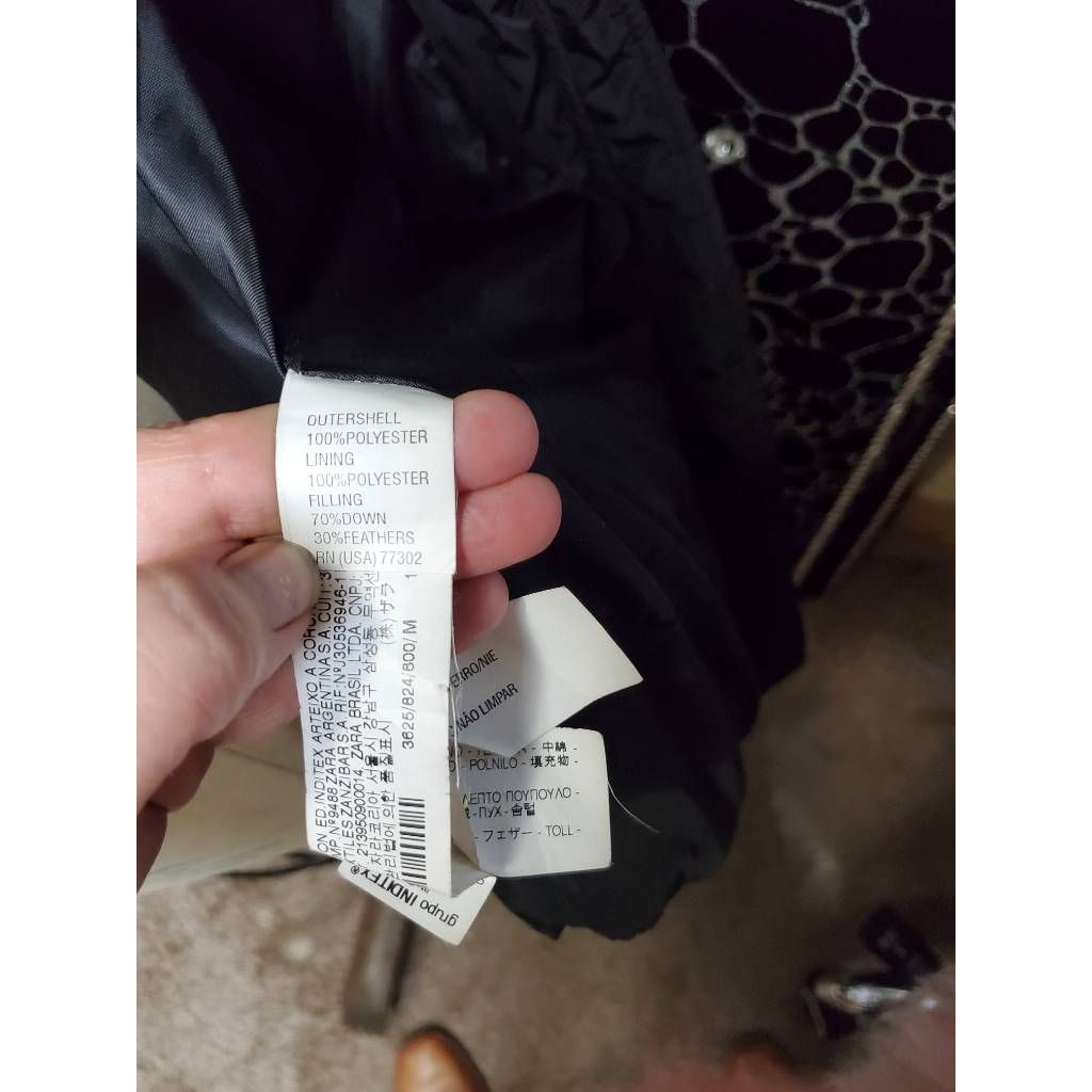 Zara Basic Womens Puffer Jacket Black Full Zipper… - image 10