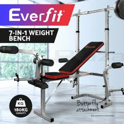 Multi Station Weight Bench Press Weights Equipment Set Benches