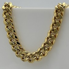 SOLID 9ct Yellow Gold 8mm Miami Cuban Chain Curb Link 20 Inch Heavy Necklace NEW
