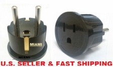 9-PACK PLUG ADAPTER CONVERTS UNIVERSAL PLUGS TO GERMAN SCHUKO