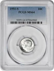 1951-S Roosevelt Dime MS64 PCGS