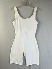 Vintage 90s Gilda Marx California Body Unitard Women Large White Workout Aerobic