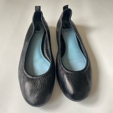 Lanvin  black  Leather Scrunch Ballet Flats S...